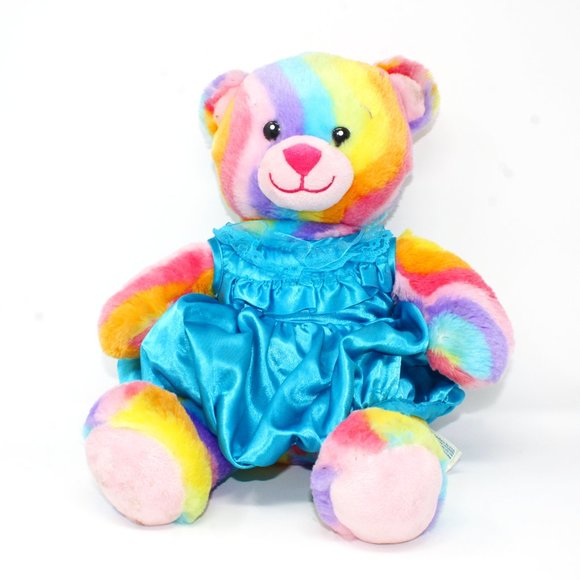 Build-A-Bear Other - Build A Bear 2012 Rainbow Pride Stripe Pink Ballerina Dress Stuffed Plush 18"